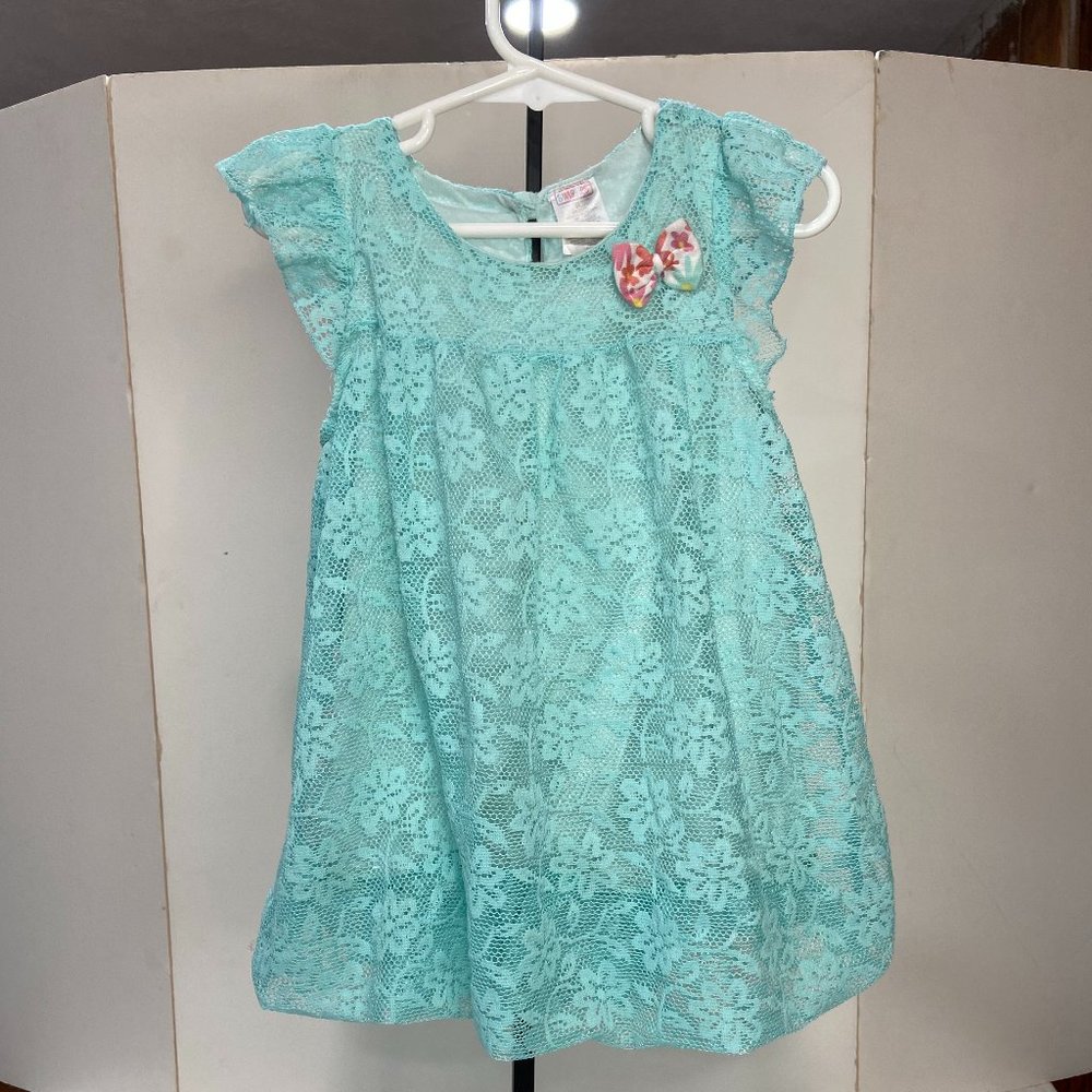 Swiggles toddler mint green lace dress size 4T - Picture 3 of 7